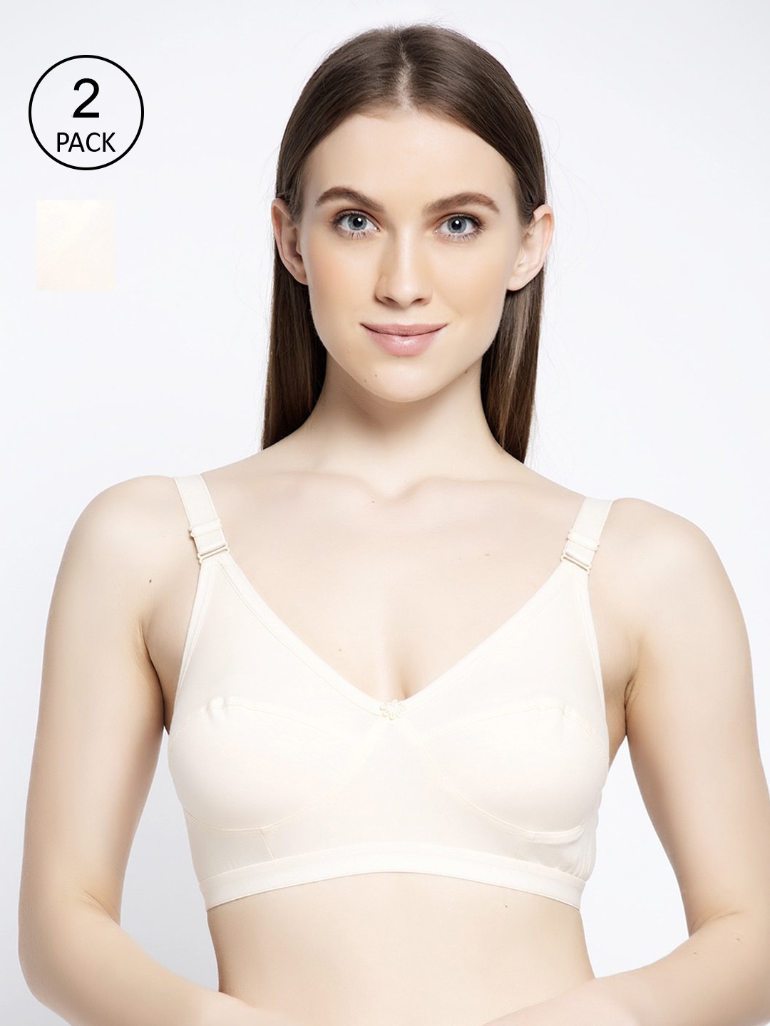 

GRACIT Pack Of 2 Beige Balconette Bra