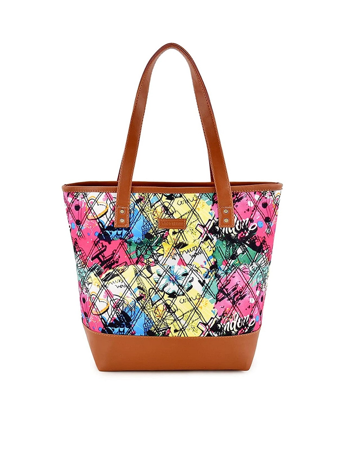 

Lychee bags Multicoloured Floral Printed Tote Bag, Multi