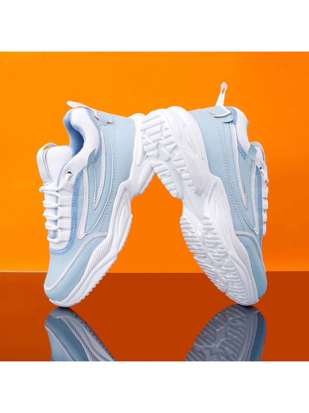 

sneakers villa Women Blue Woven Design High-Top Sneakers