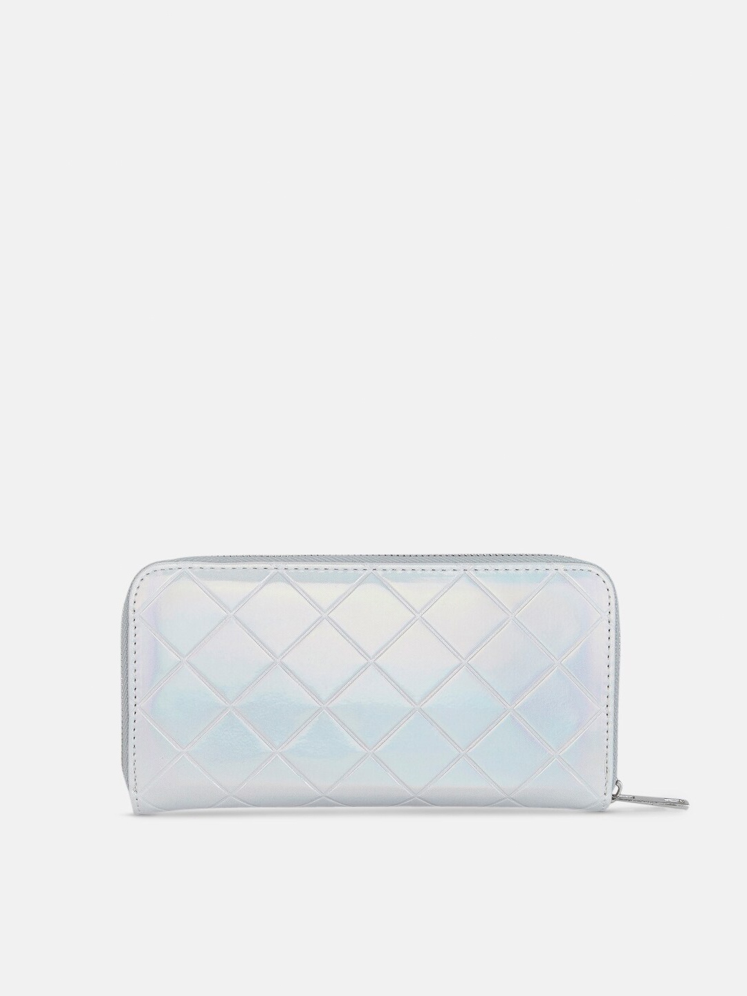 

Forever Glam by Pantaloons Women White Textured PU Zip Around Wallet