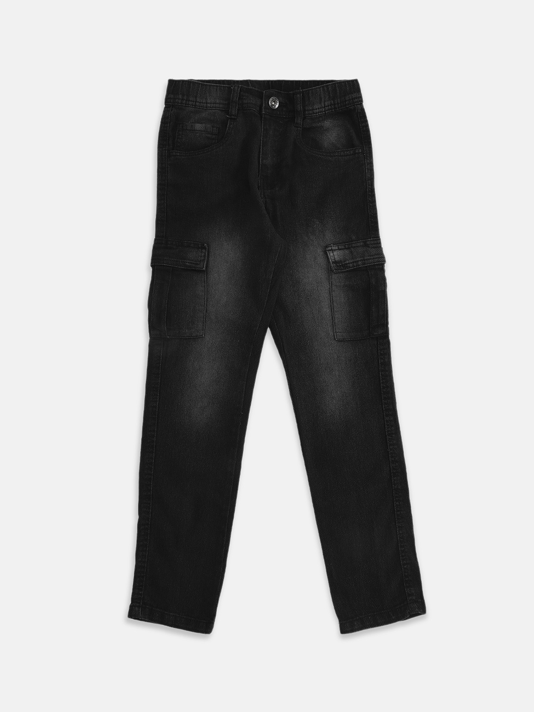

Pantaloons Junior Boys Black Tapered Fit Light Fade Jeans