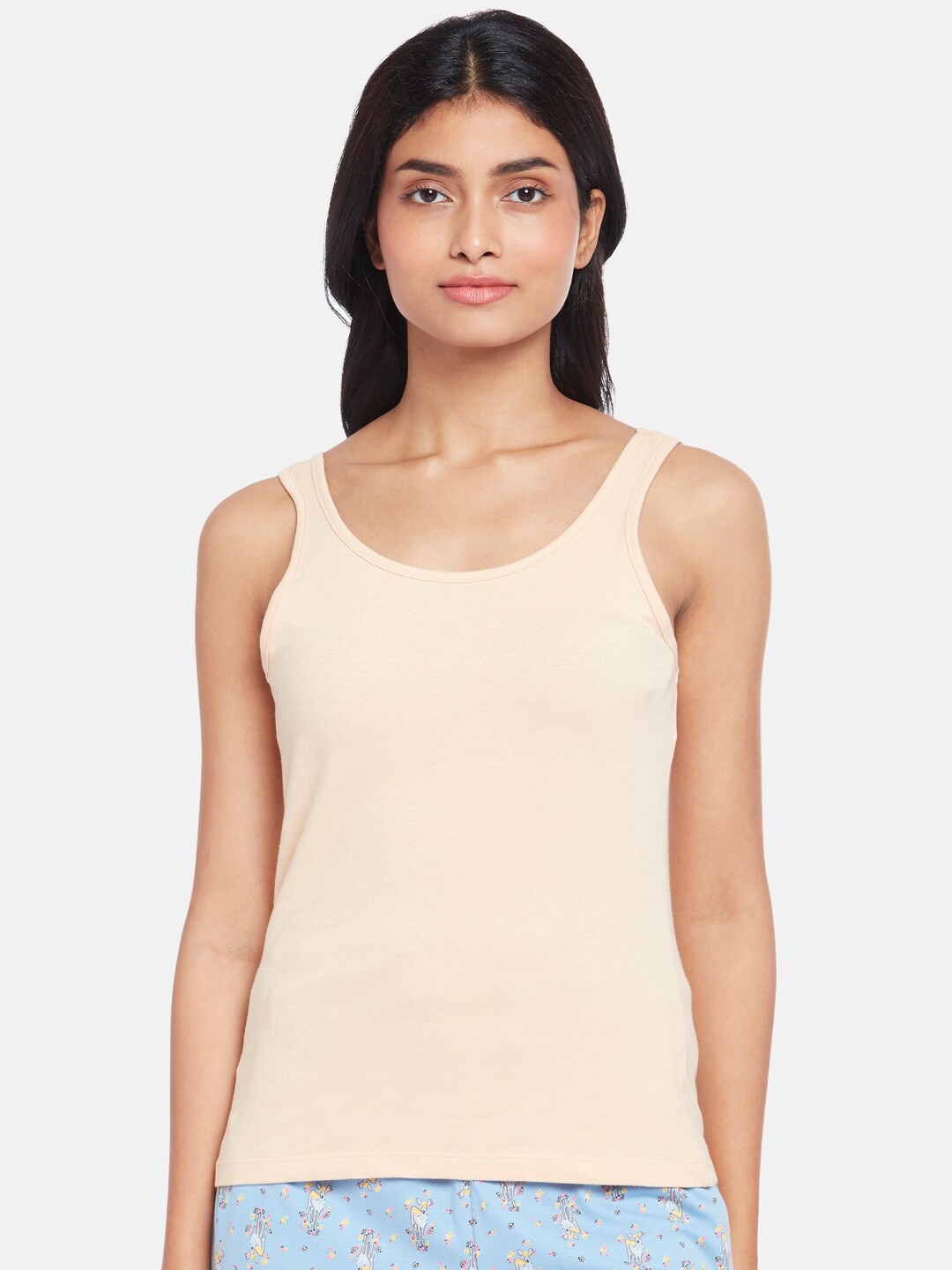 

Dreamz by Pantaloons Women Beige Solid Lounge T-shirt