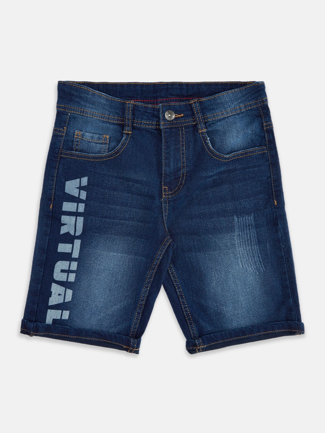 

Pantaloons Junior Boys Blue Washed Denim Shorts