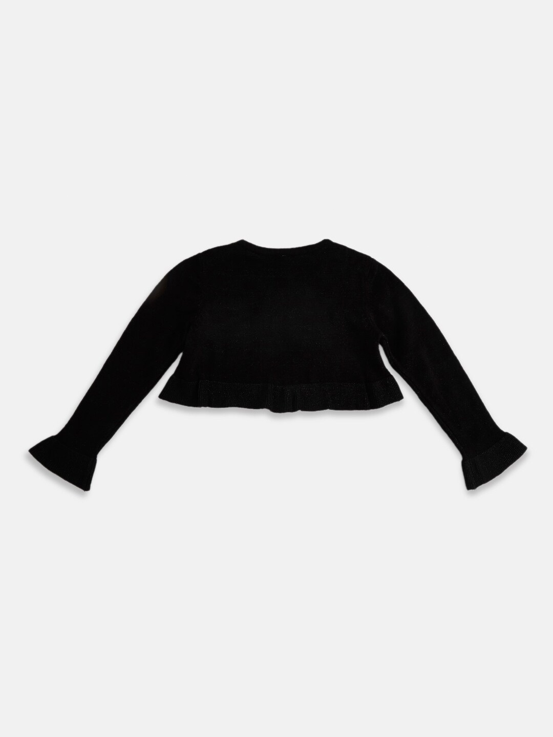 

Pantaloons Junior Girls Black Cotton Shrug