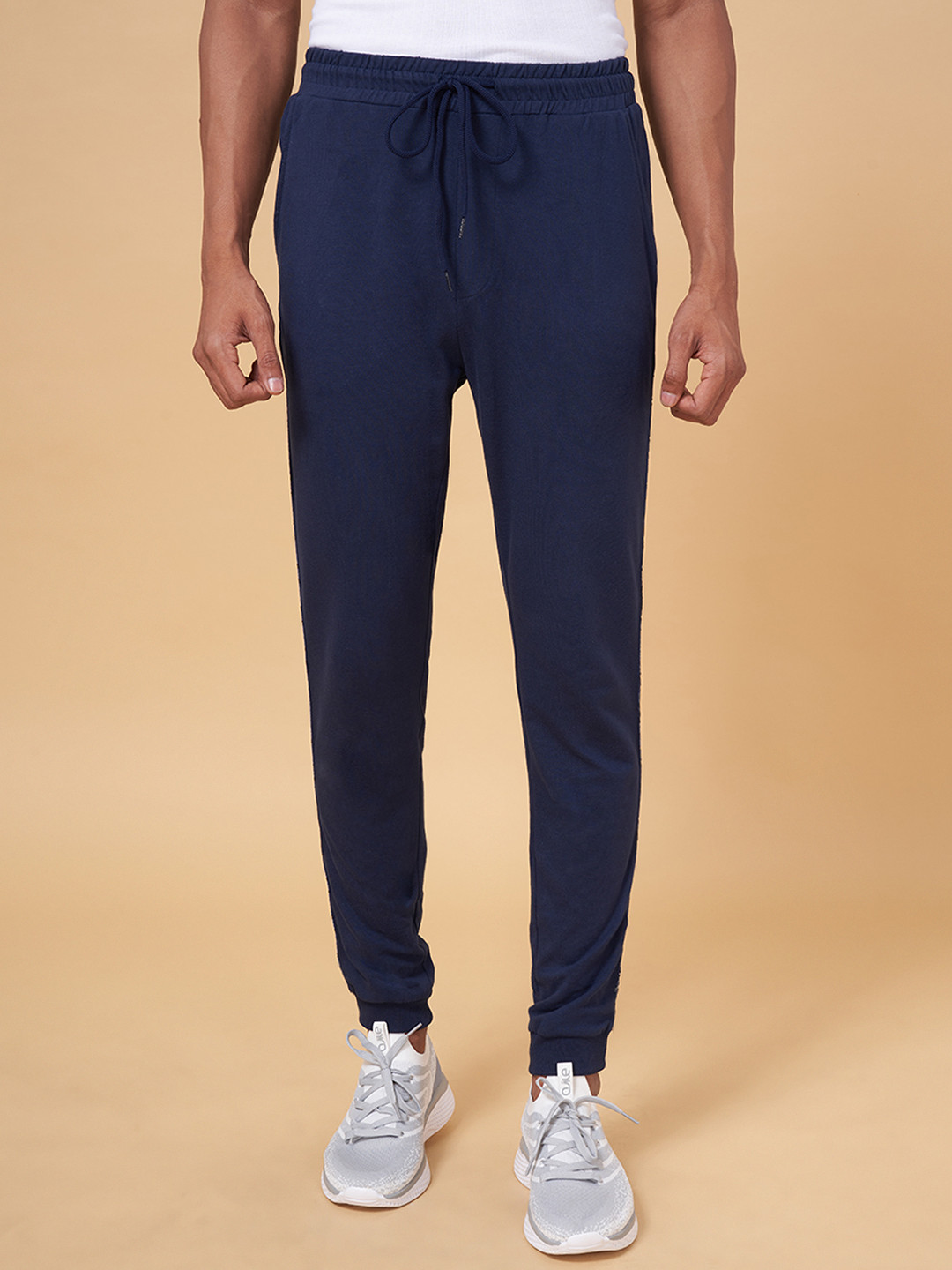

Ajile by Pantaloons Men Navy Blue Solid Slim-Fit Joggers