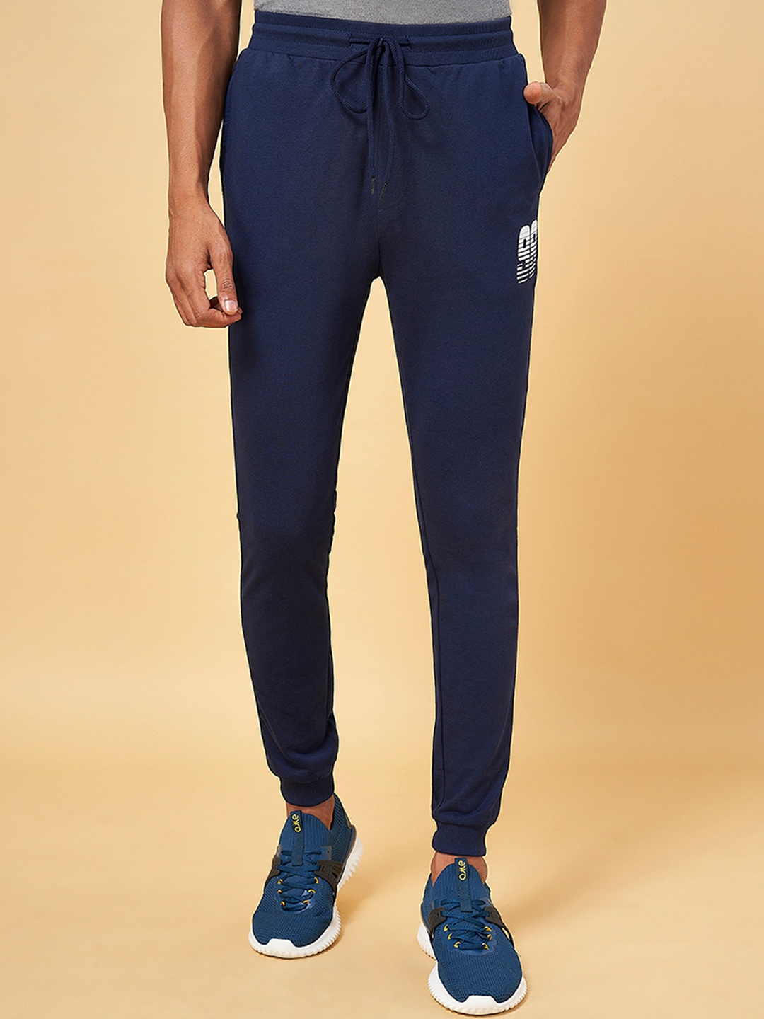 

Ajile by Pantaloons Men Navy Blue Solid Slim-Fit Joggers