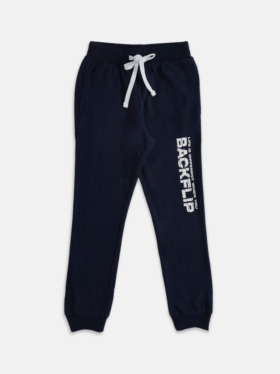 

Pantaloons Junior Boys Navy Blue Solid Cotton Joggers