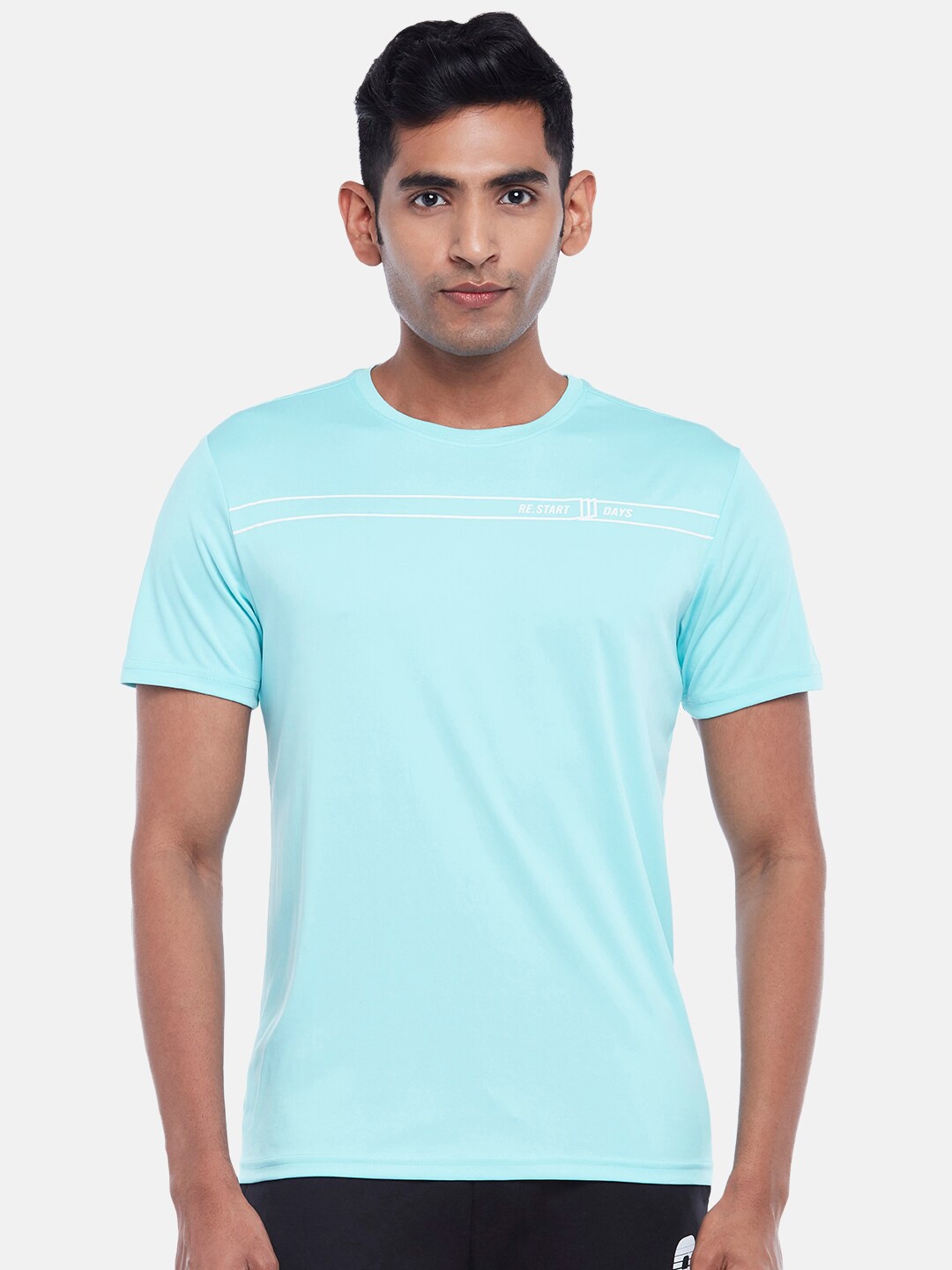 

Ajile by Pantaloons Men Blue Slim Fit T-shirt