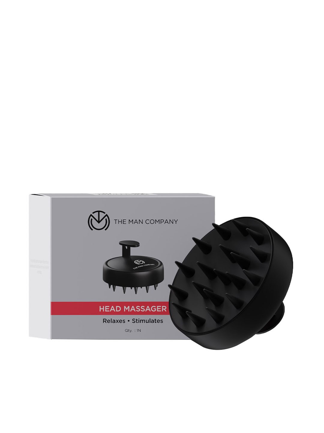 

THE MAN COMPANY Men Relaxing & Cleansing Scalp Head Massager, Black