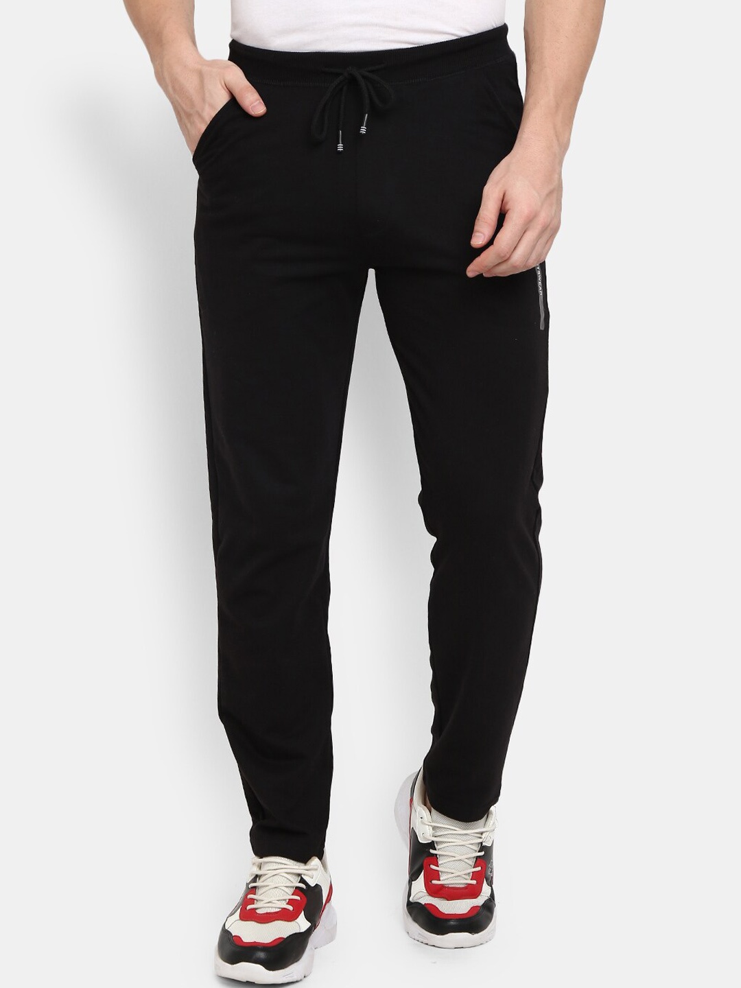 

V-Mart Men Black Solid Track Pants