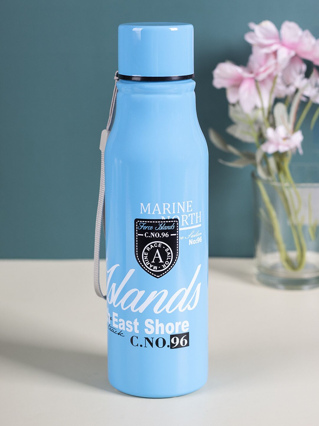 

MARKET99 Blue Printed Stainless Steel Water Bottle 750 ml