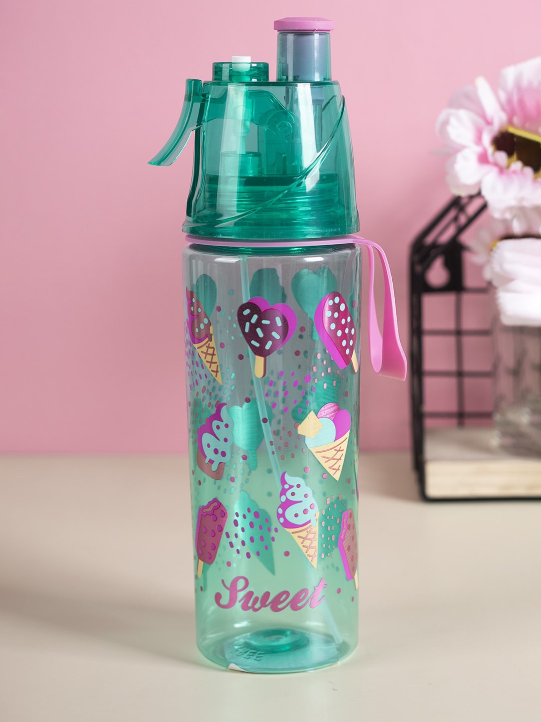 

MARKET99 Sea Green Printed Plastic Water Bottles-500 ml