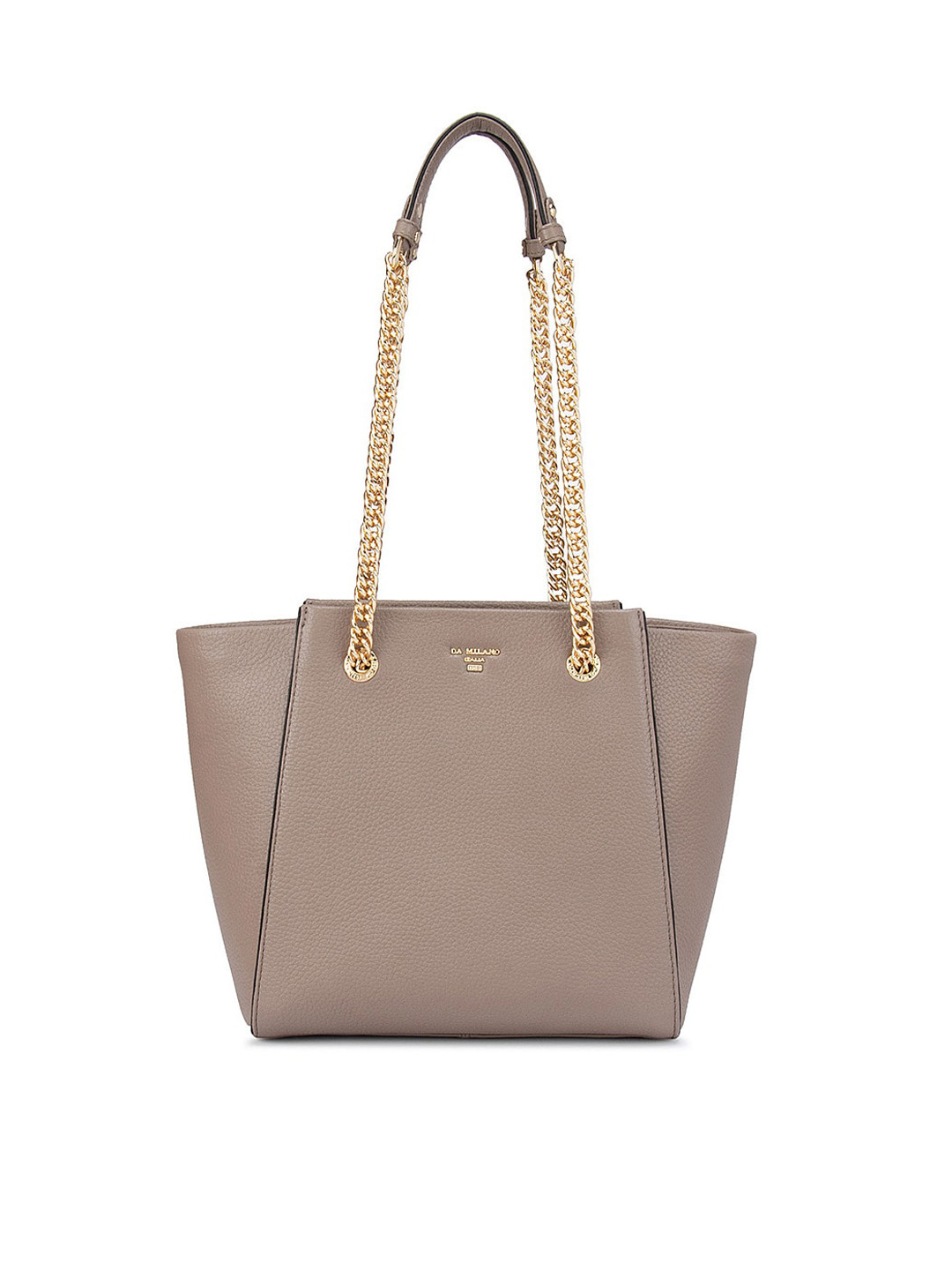 

Da Milano Brown Leather Structured Shoulder Bag
