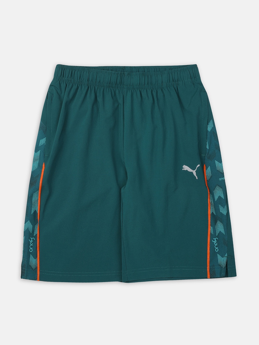 one8 x PUMA Boys Teal VK Shorts B Slim Fit Training or Gym Sports Shorts
