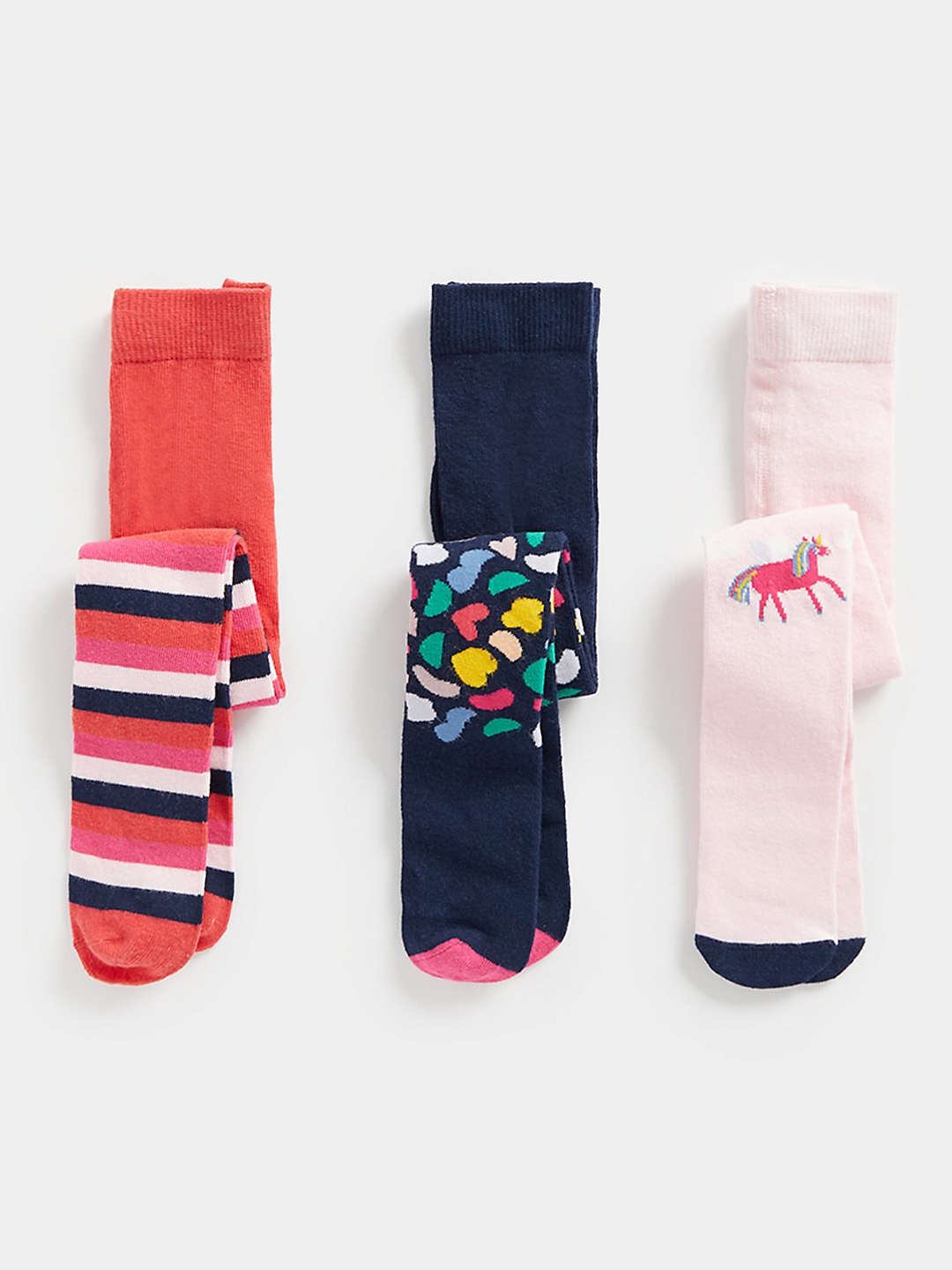 mothercare Girls Pack of 3 Tights, Red