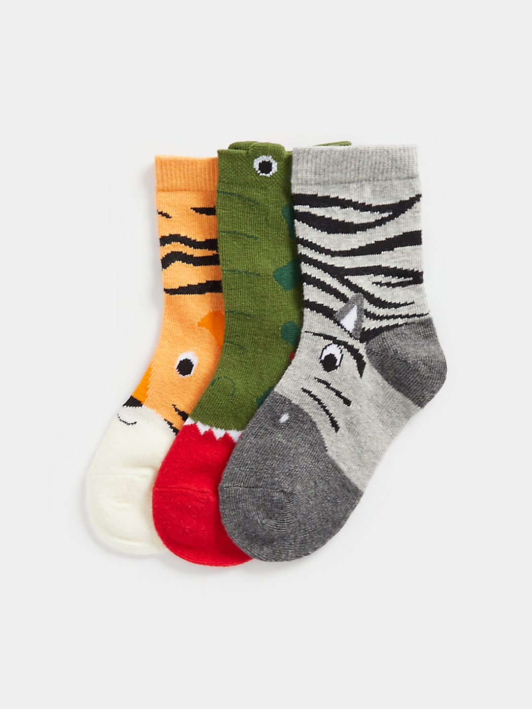 mothercare Boys Pack of 3 Ankle Length Socks, Grey