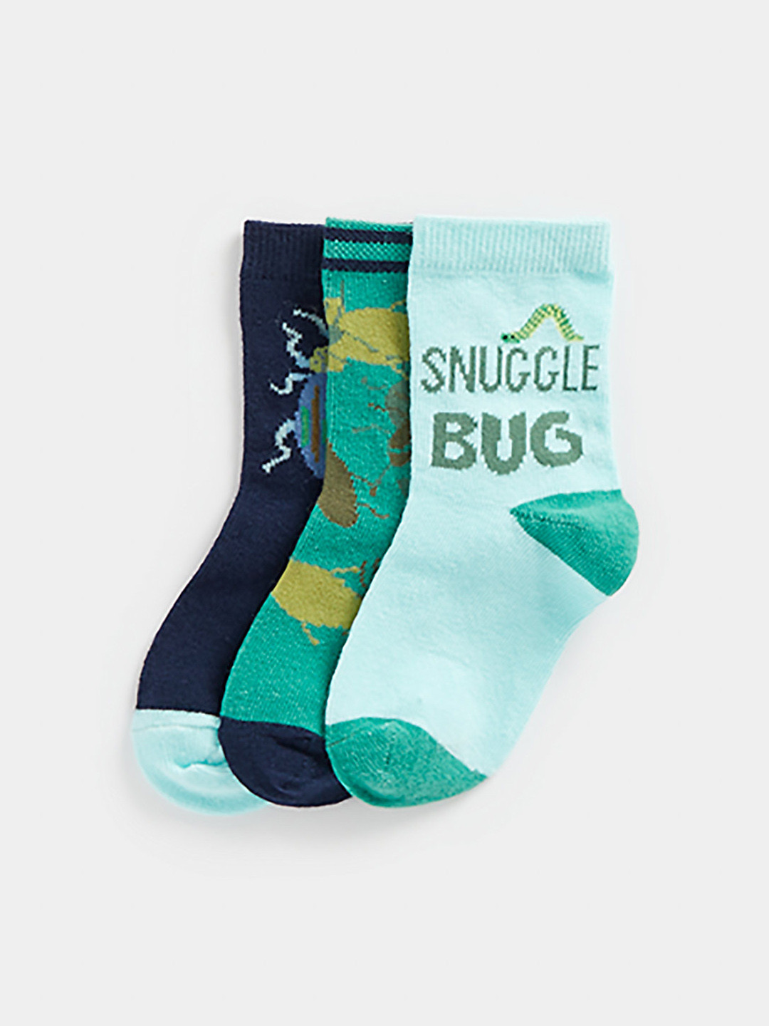 

mothercare Boys Pack of 3 Ankle Length Socks, Sea green