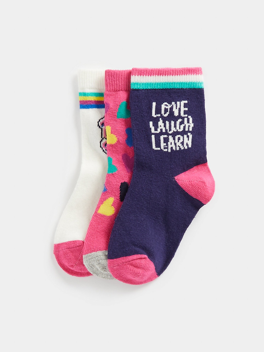 

mothercare Girls Pack of 3 Ankle Length Socks, White