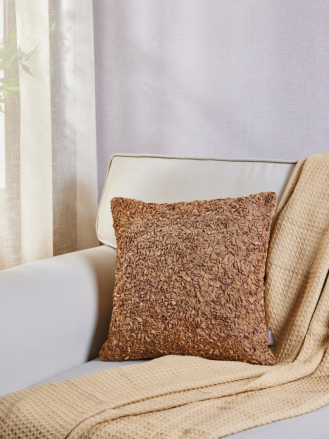 

Pure Home and Living Gold-Toned Square Cushion Covers