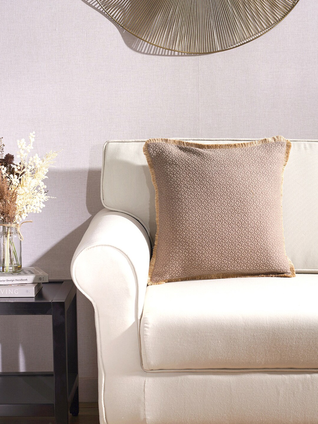 

Pure Home and Living Beige Square Cushion Covers