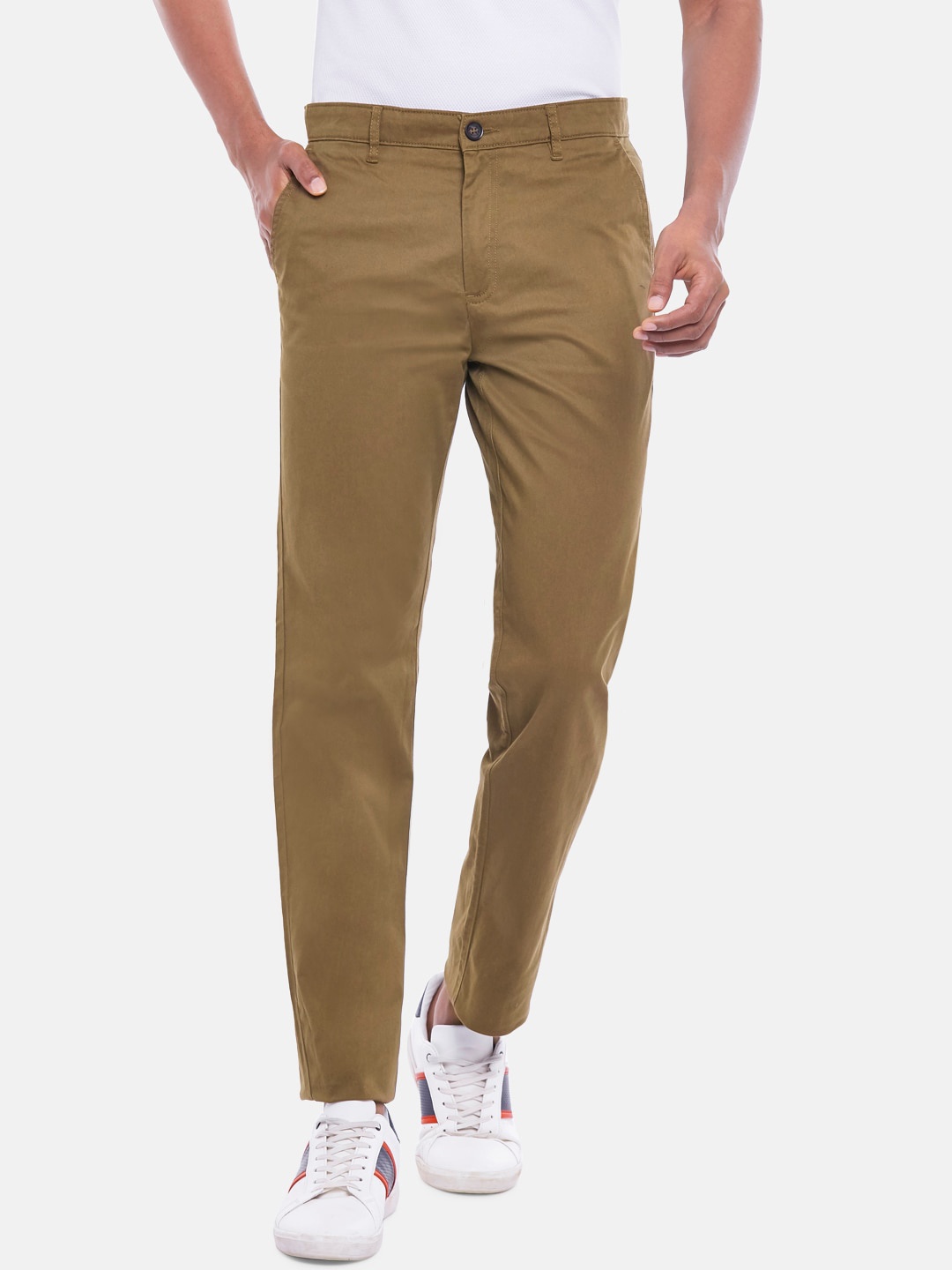 

BYFORD by Pantaloons Men Khaki Trousers