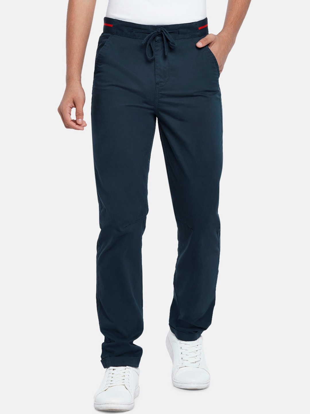 

Coolsters by Pantaloons Boys Navy Blue Solid Regular Fit Trousers