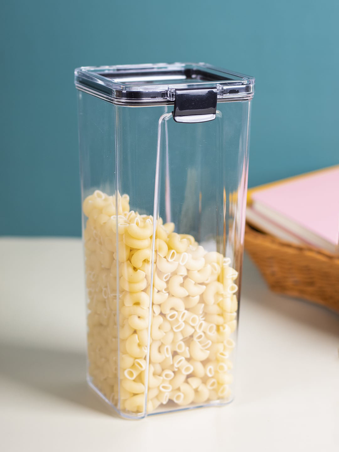 

MARKET99 Transparent & Black Plastic Storage Container