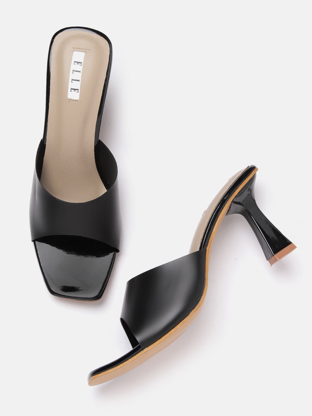

ELLE Solid Block Heels, Black