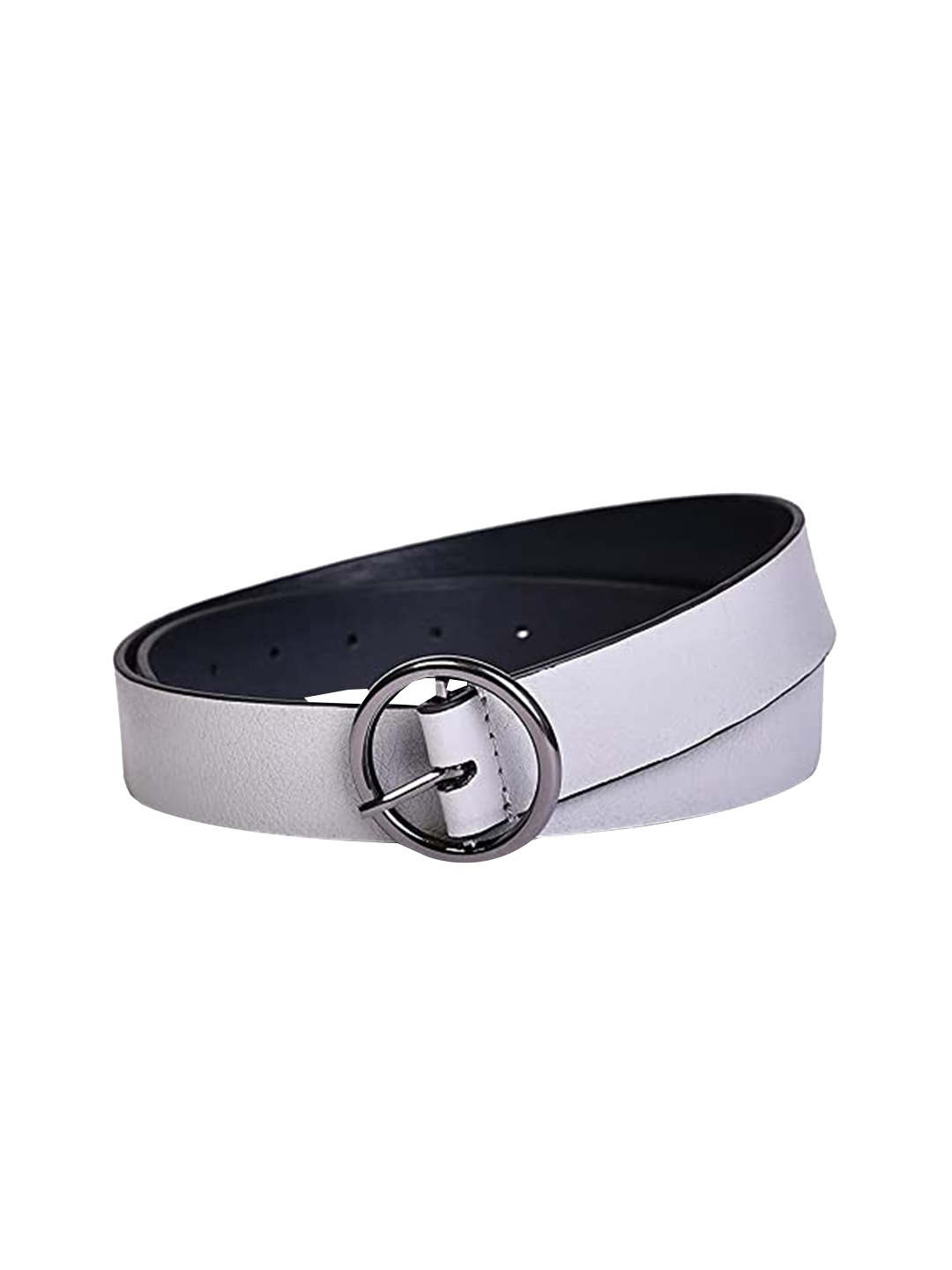 

Belwaba Women Grey Textured PU Formal Belt