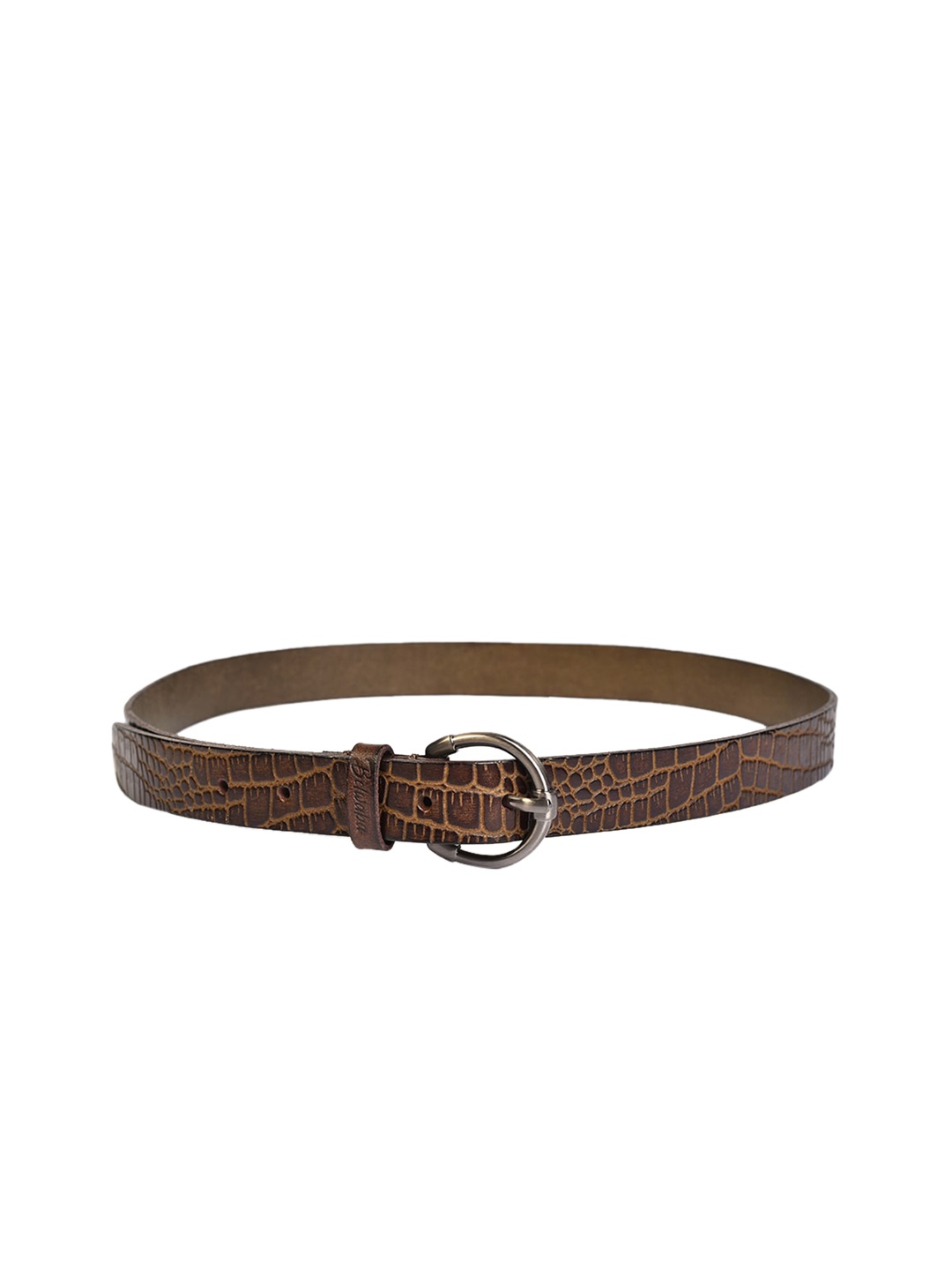 

Belwaba Women Brown Textured Leather Formal Belt