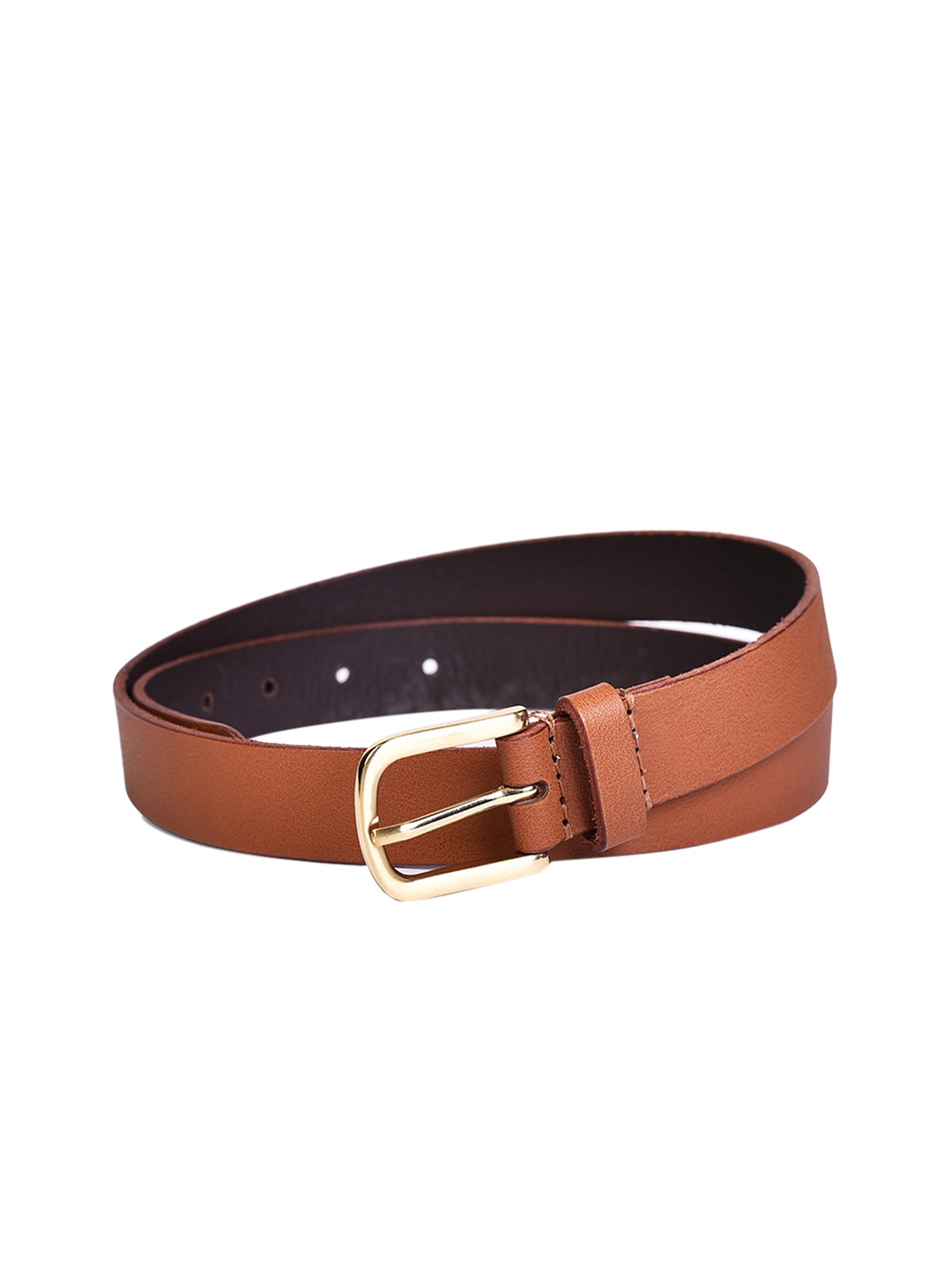 

Belwaba Women Tan Textured Leather Belt