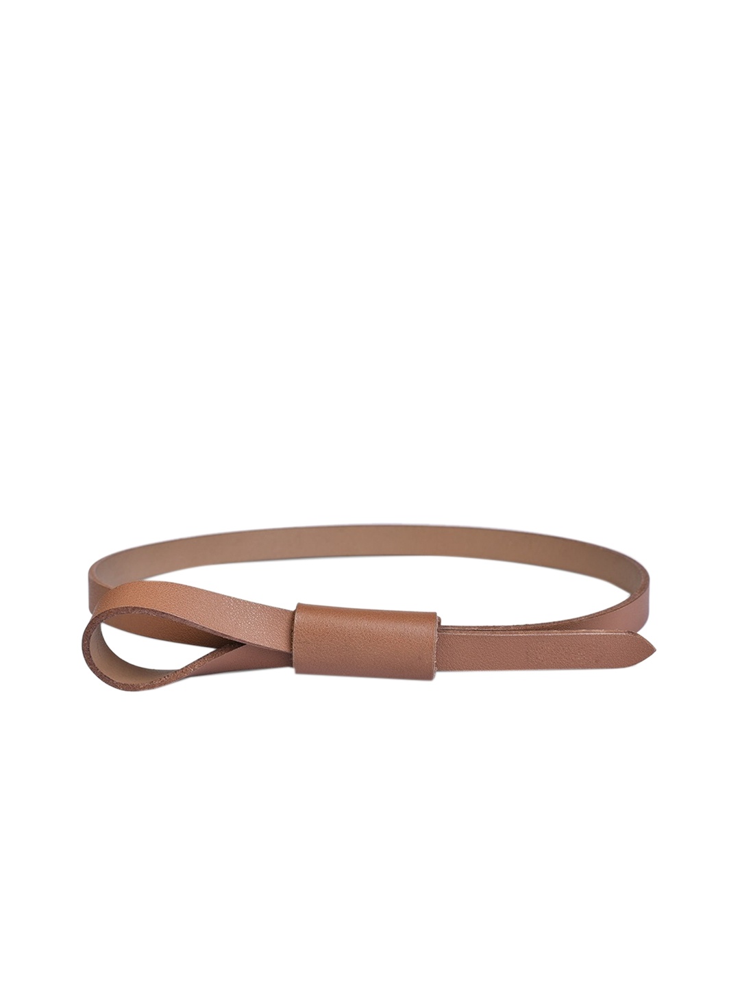 

Belwaba Women Tan Textured Leather Formal Belt