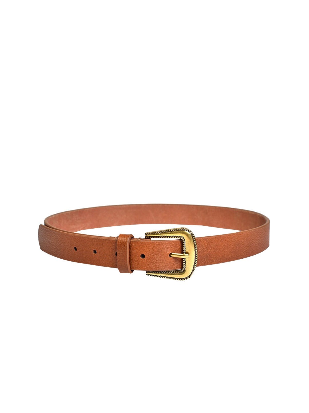 

Belwaba Women Tan Textured Leather Belt