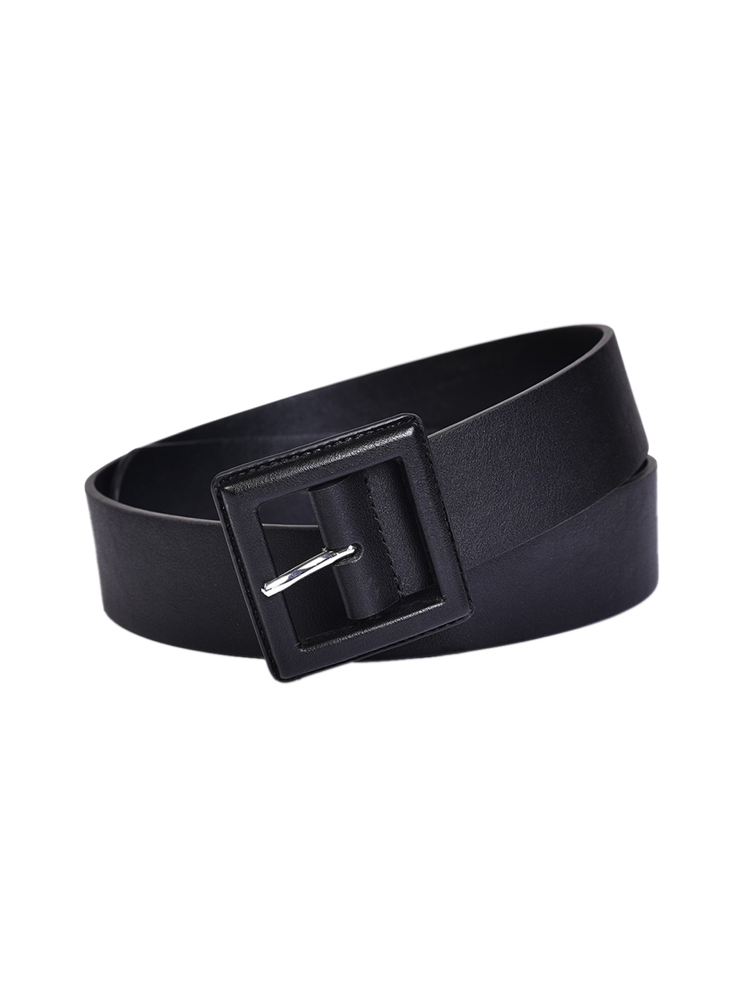 

Belwaba Women Black Textured PU Formal Belt