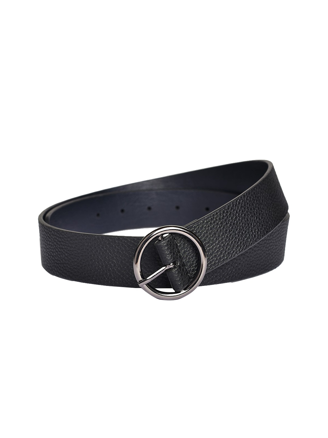 

Belwaba Women Black Textured PU Formal Belt