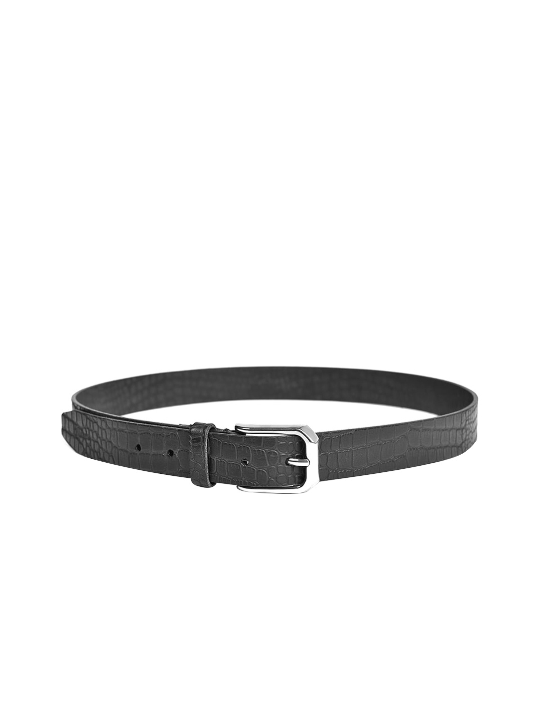 

Belwaba Women Black Textured Leather Belt