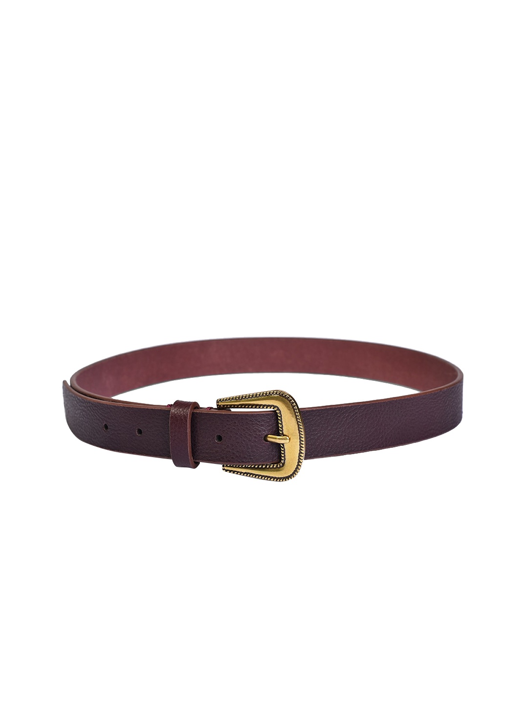 

Belwaba Women Brown Solid Leather Formal Belt