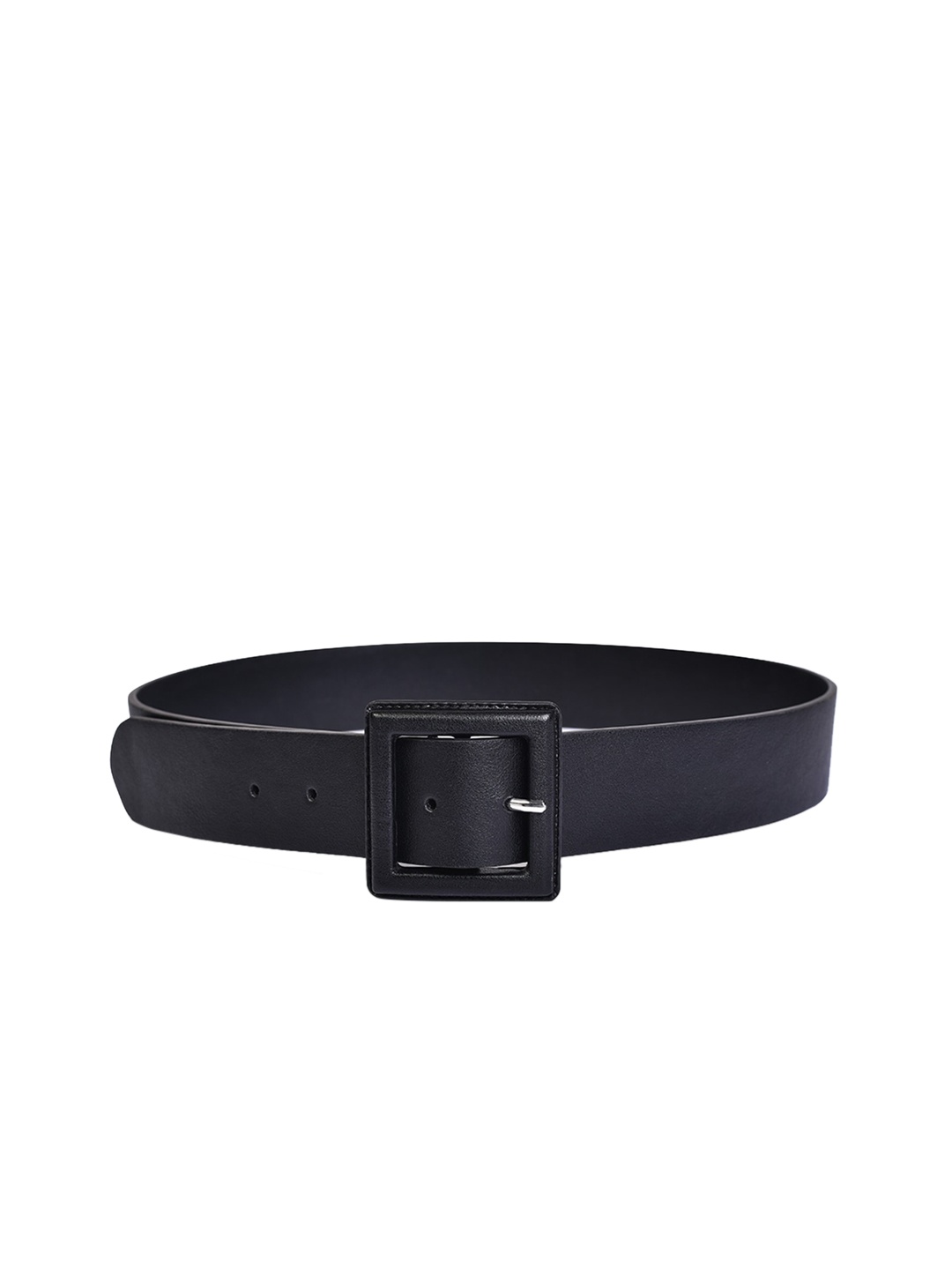 

Belwaba Women Black Textured Leather Formal Belt