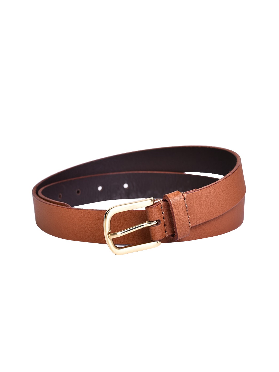 

Belwaba Women Tan Textured Leather Formal Belt