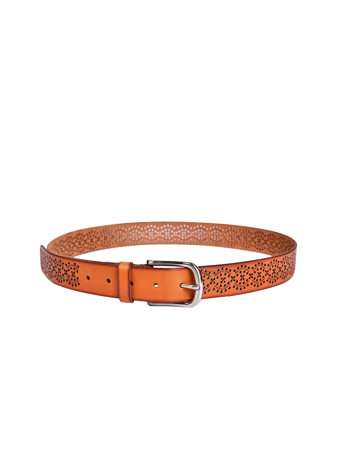 

Belwaba Women Tan Textured Leather Belt