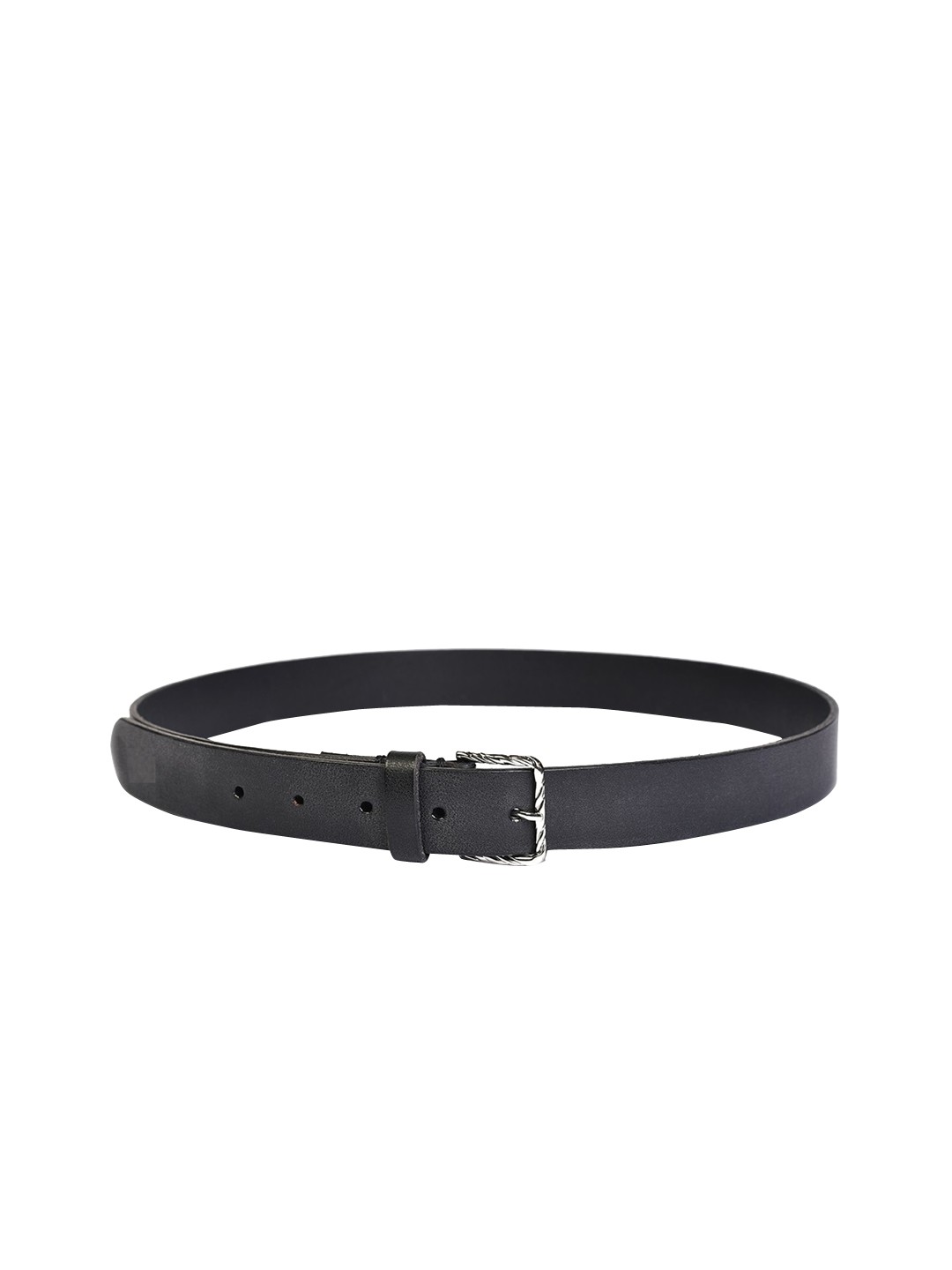 

Belwaba Women Black Textured Leather Formal Belt