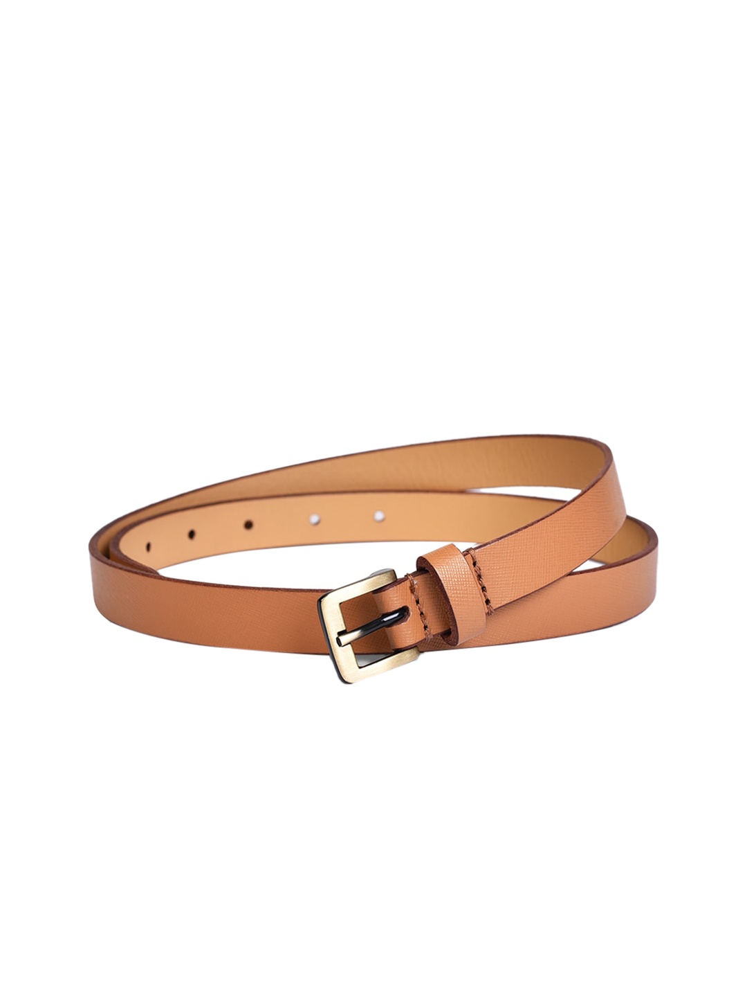 

Belwaba Women Tan Textured Leather Belt