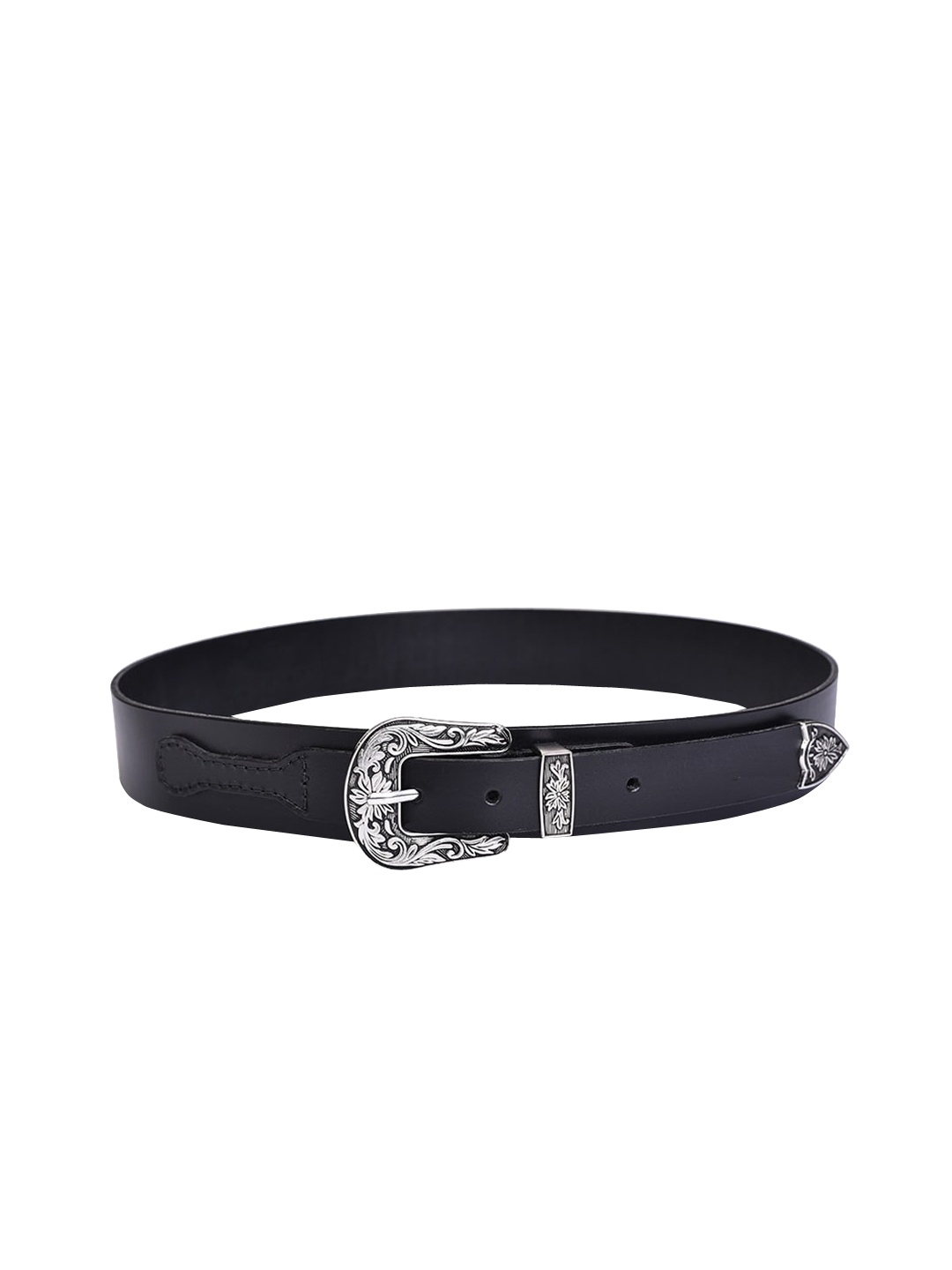 

Belwaba Women Black Leather Belt