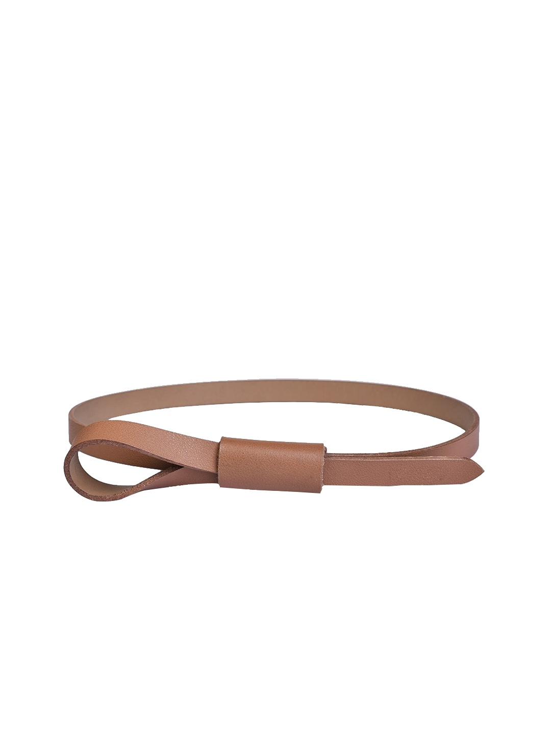 

Belwaba Women Tan Textured Leather Formal Belt