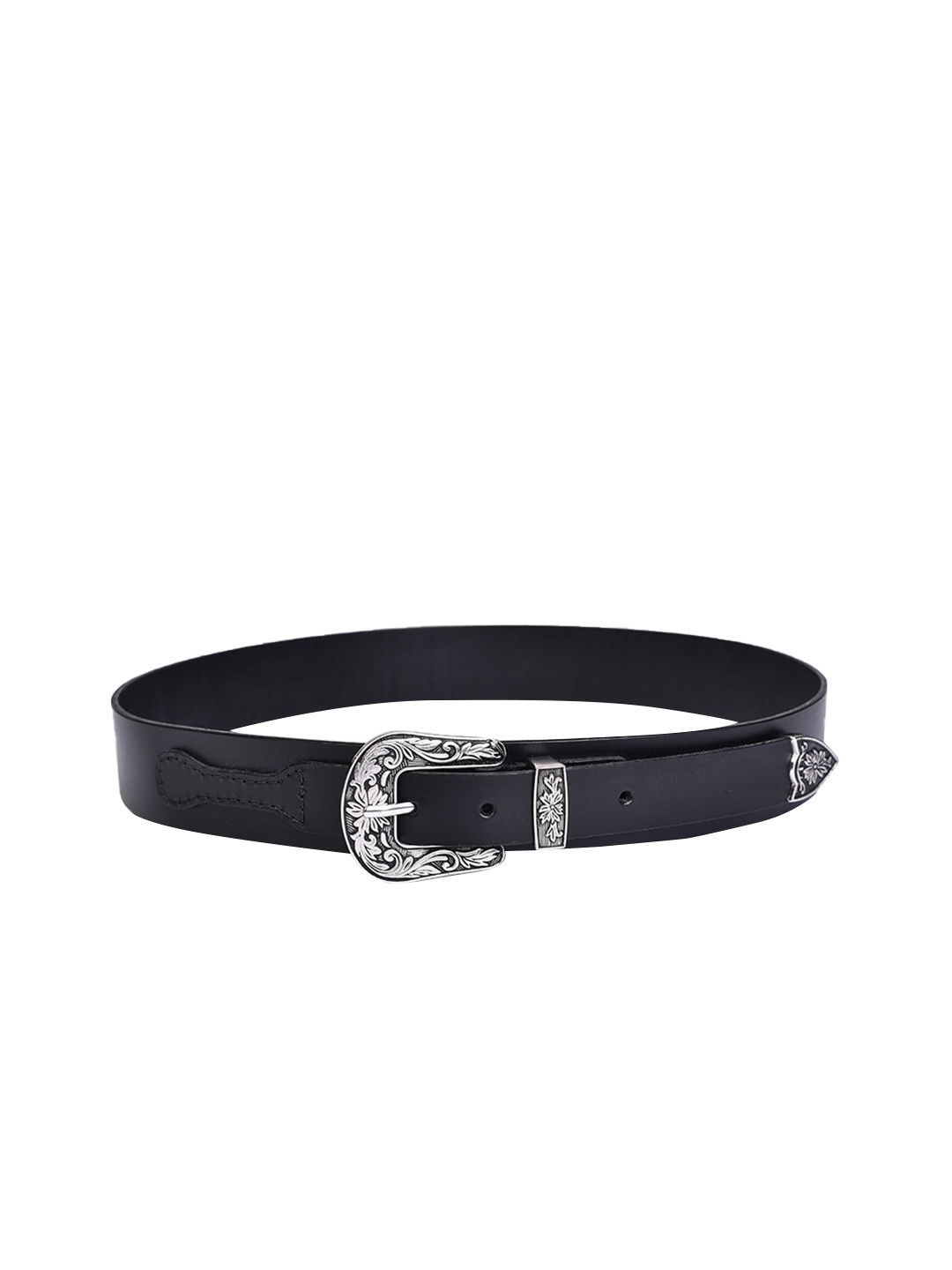 

Belwaba Women Black Leather Casual Belt
