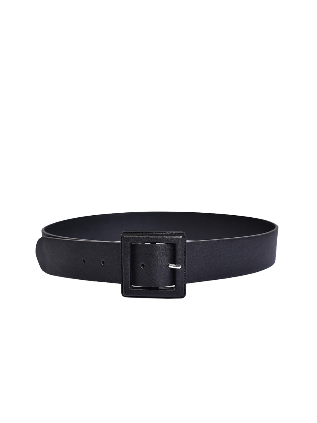 

Belwaba Women Black Textured PU Formal Belt