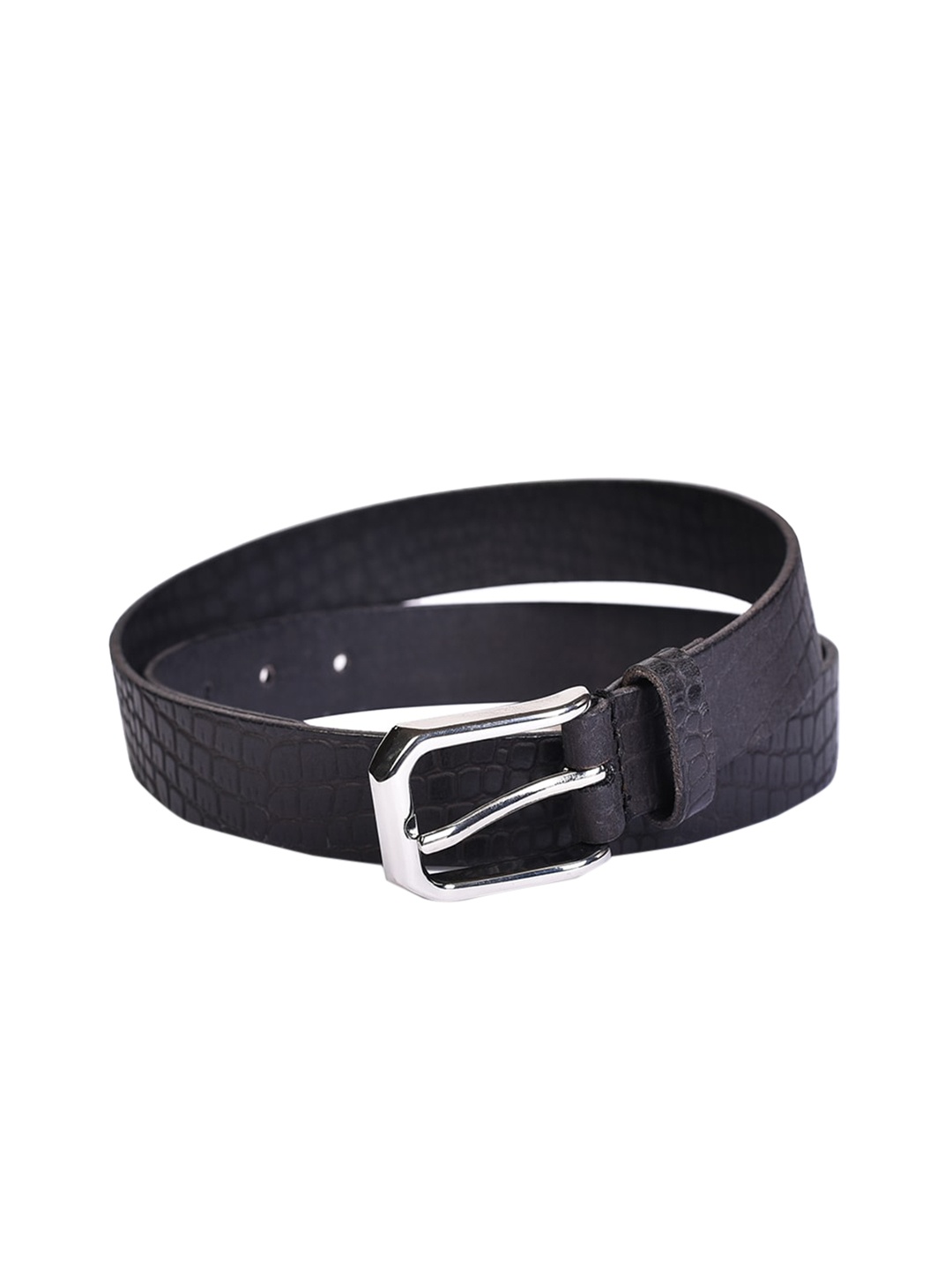 

Belwaba Women Black Textured Leather Formal Belt