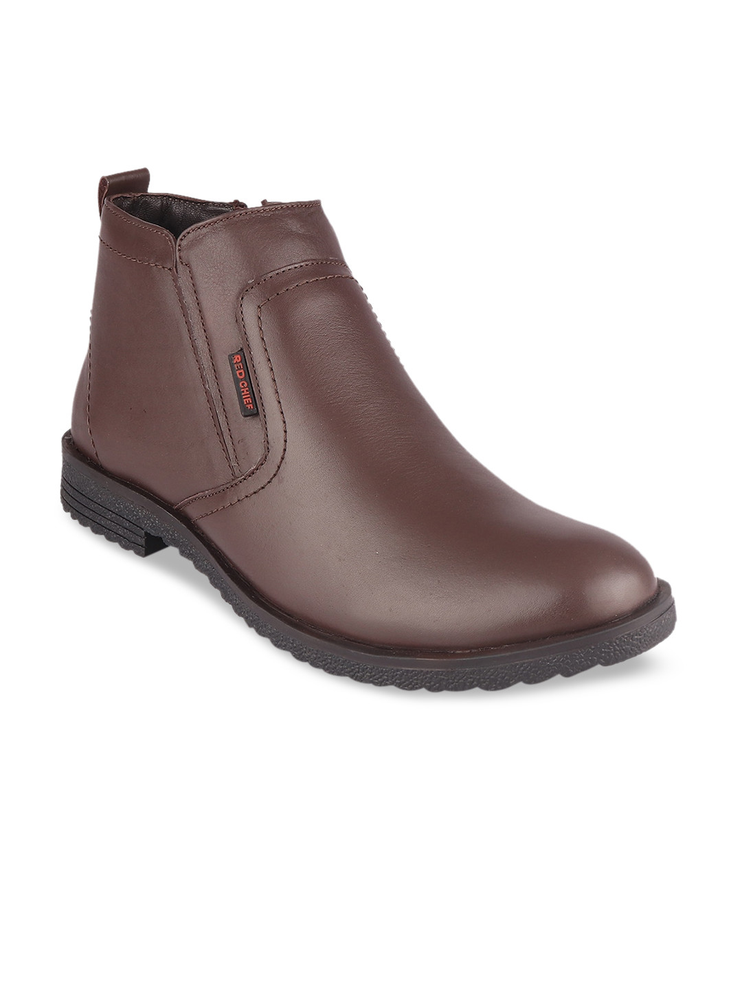 

Red Chief Men Brown Solid Leather Boots