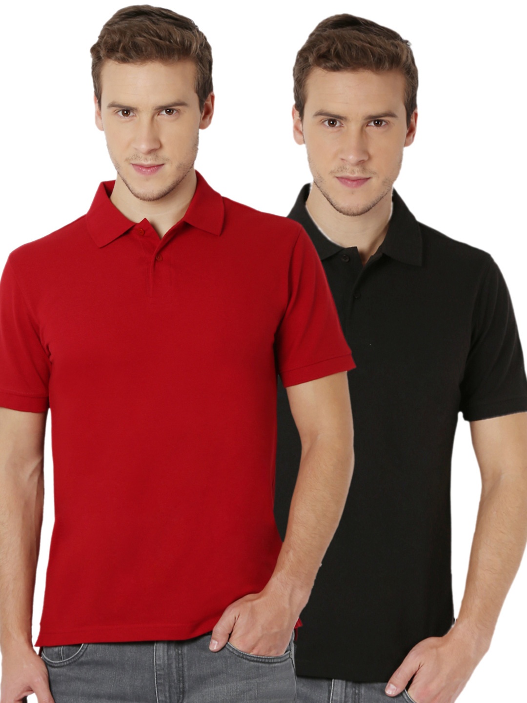 

Peter England Men Black Striped Polo Collar T-shirt