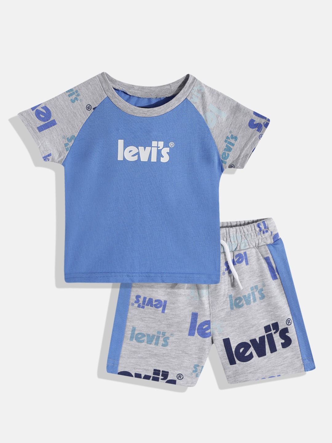 

Levis Infant Boys Blue & Grey Printed T-shirt with Shorts